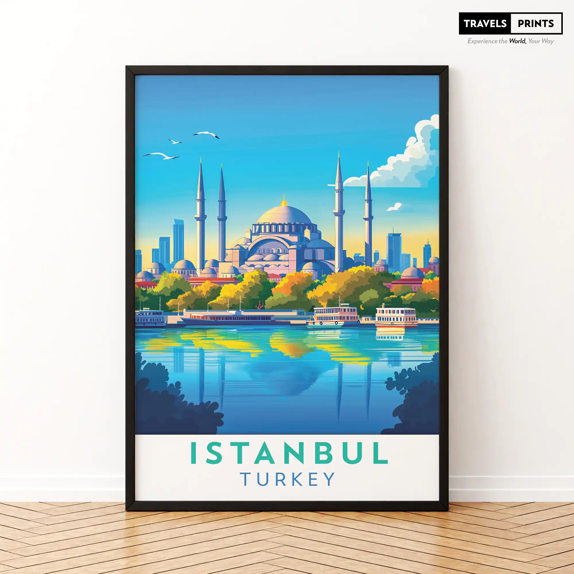 Istanbul Travel Poster - Historic Beauty and Cultural Fusion Wall Art