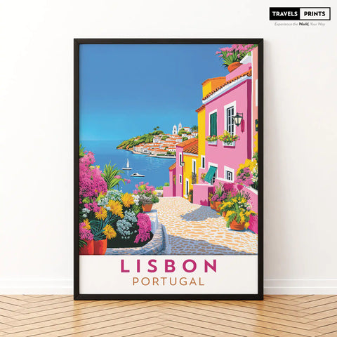 Lisbon Travel Poster - Historic Charm and Coastal Beauty Wall Art