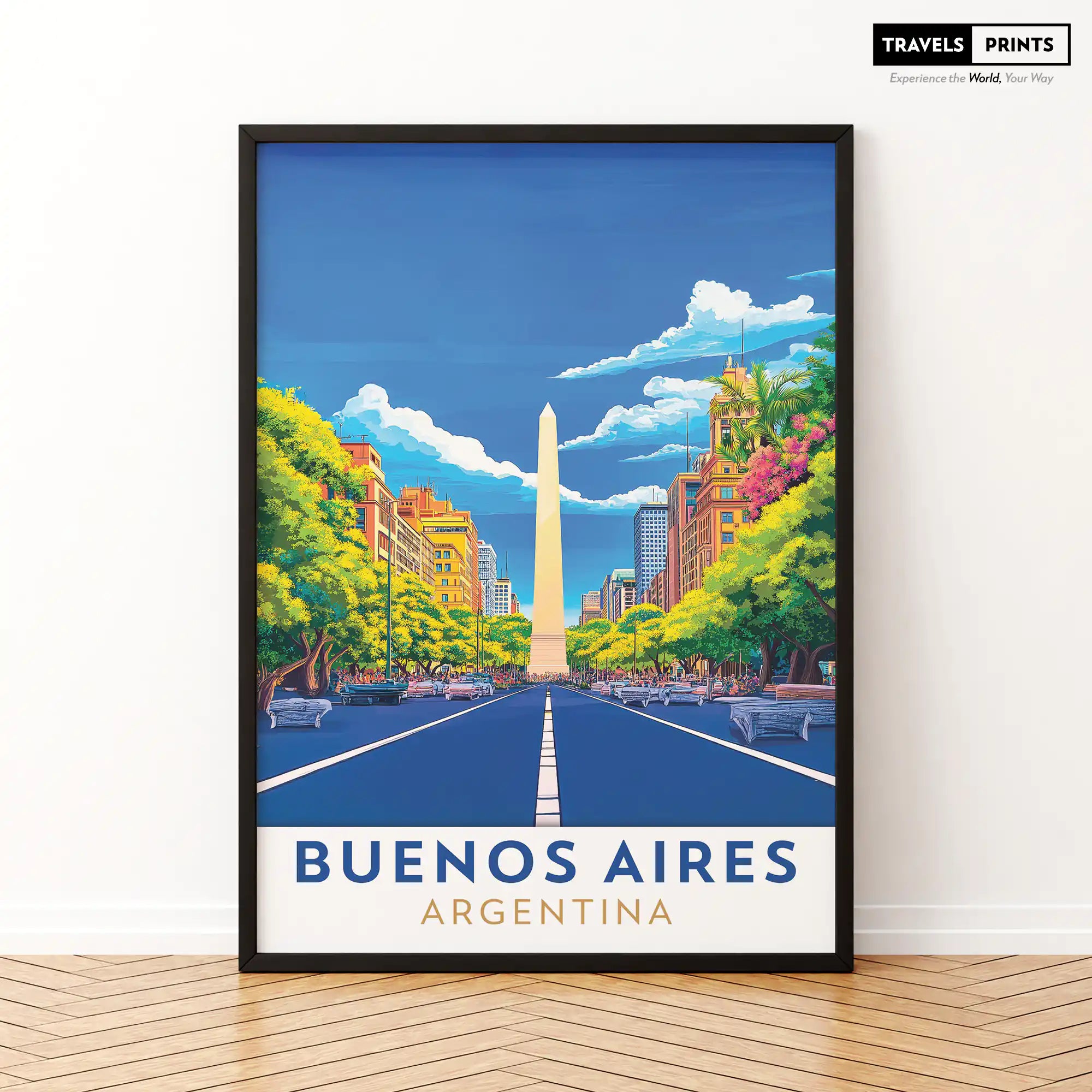 Buenos Aires Travel Poster - Elegant Argentine Charm Wall Art