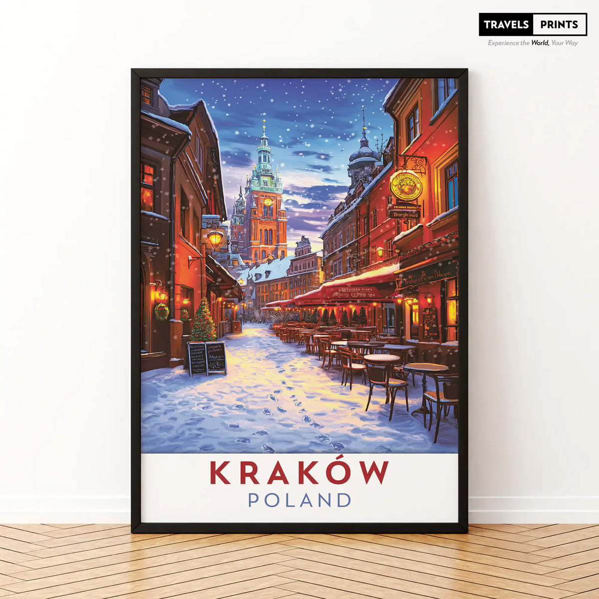 Kraków Travel Poster - Historic Charm and Medieval Beauty Wall Art