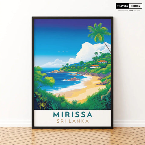 Mirissa Travel Poster - Serene Beaches and Coastal Beauty Wall Art