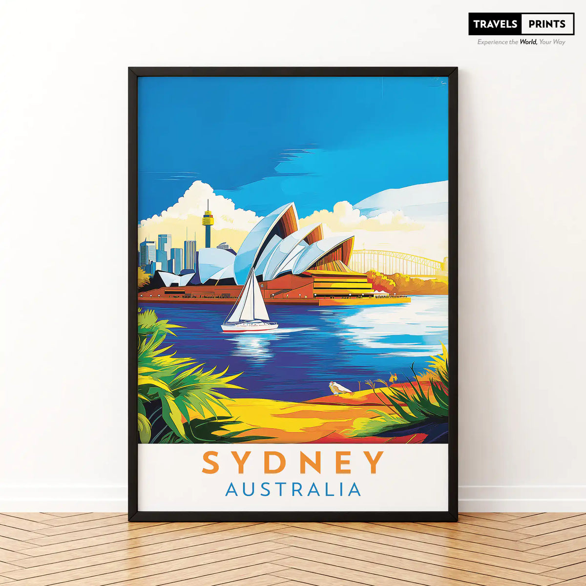 Sydney, Australia Travel Poster - Iconic Landmarks and Harbor Views Wall Art