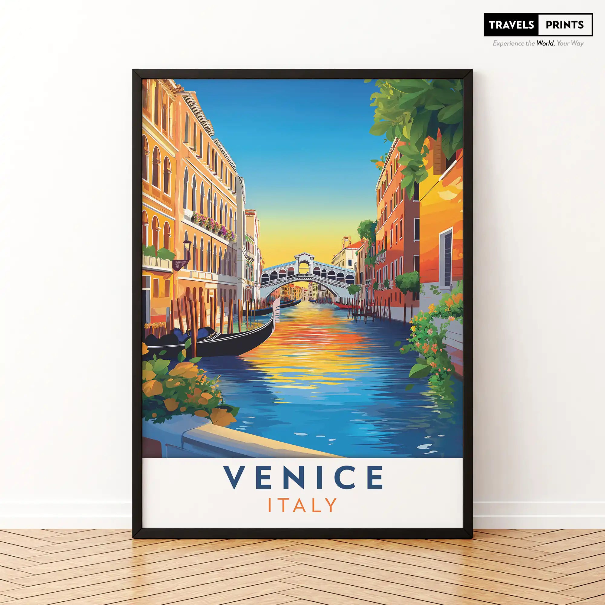 Venice, Italy Travel Poster - Iconic Canals and Historic Landmarks Wall Art