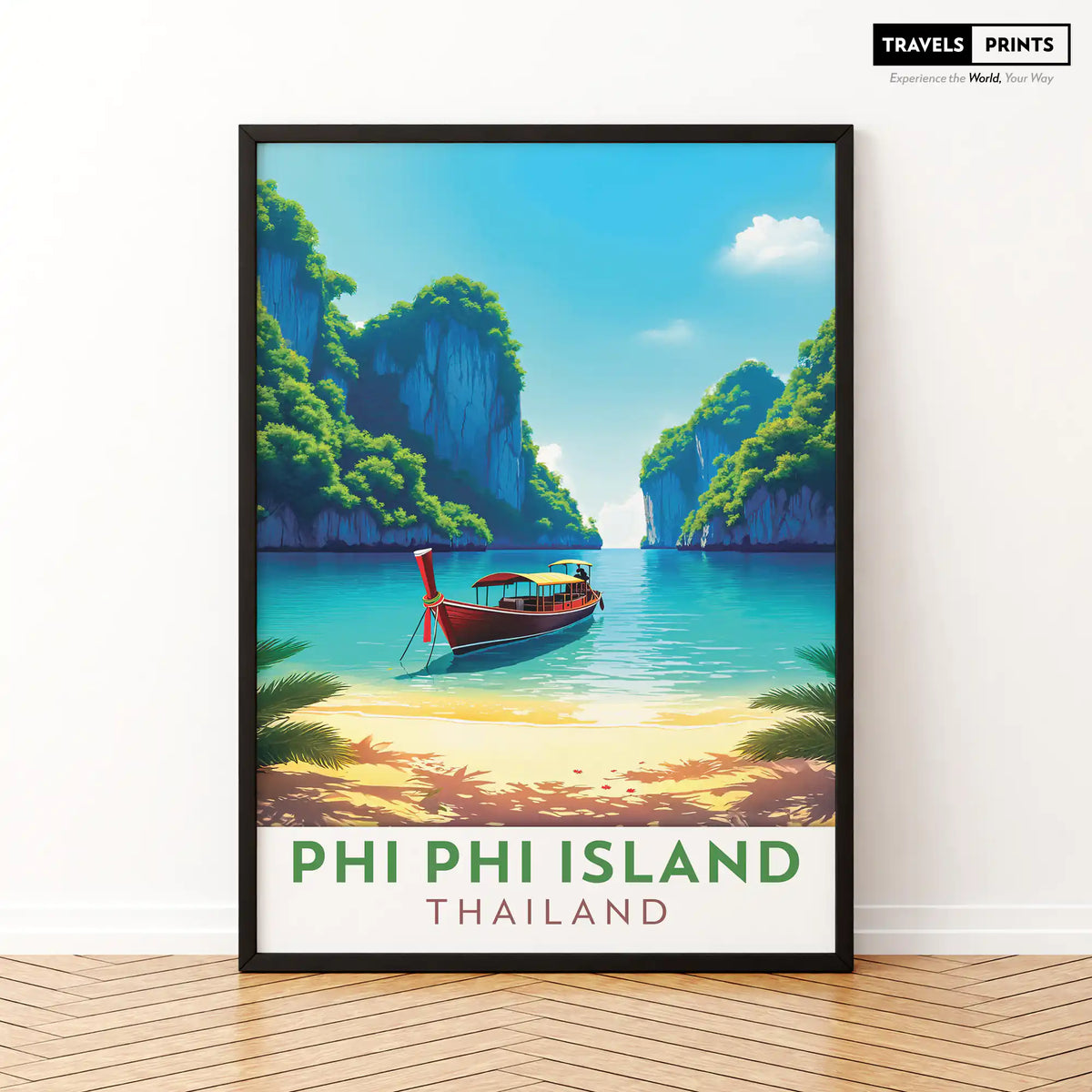 Phi Phi Island Travel Poster - Stunning Tropical Paradise Wall Art