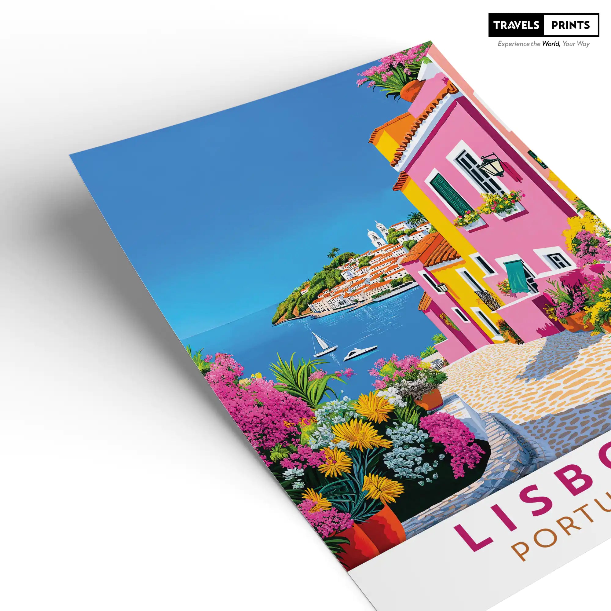 Lisbon Travel Poster - Historic Charm and Coastal Beauty Wall Art