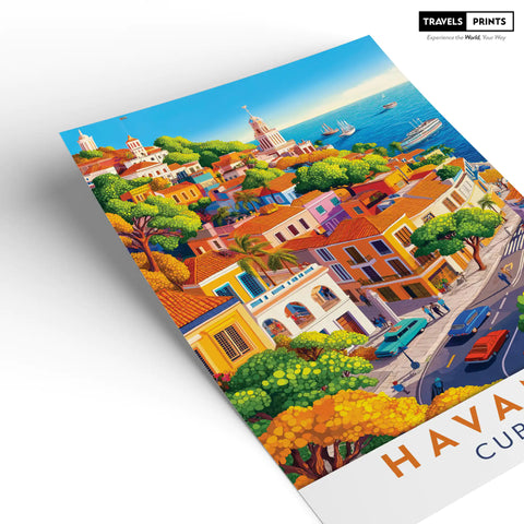 Havana Travel Poster - Cuban Culture and Colorful Charm Wall Art