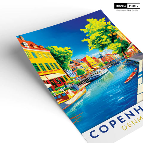 Copenhagen Travel Poster - Danish Charm and Scandi Elegance Wall Art