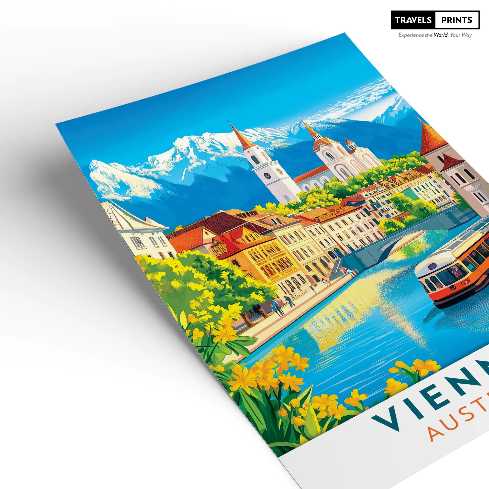 Vienna, Austria Travel Poster - Classic Architecture and Elegant Cityscape Wall Art