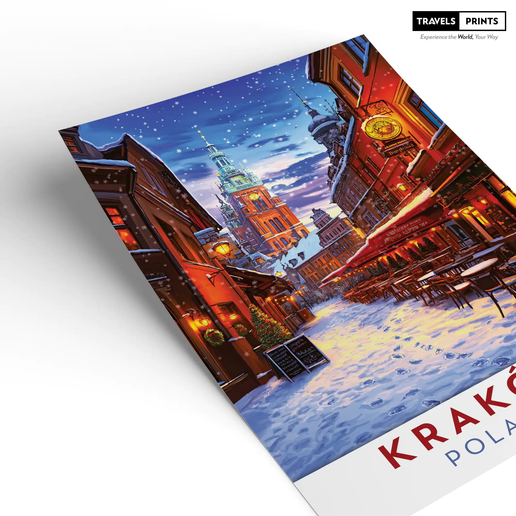 Kraków Travel Poster - Historic Charm and Medieval Beauty Wall Art