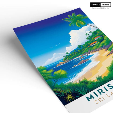 Mirissa Travel Poster - Serene Beaches and Coastal Beauty Wall Art