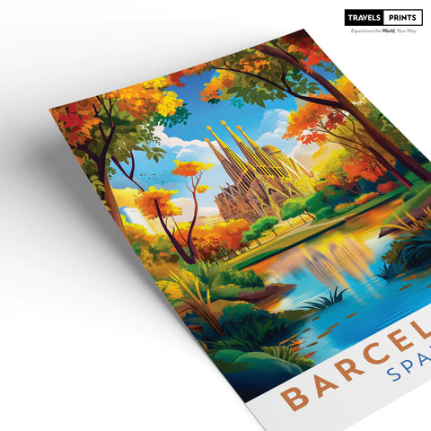 Barcelona Travel Poster - Iconic Catalan Charm Wall Art