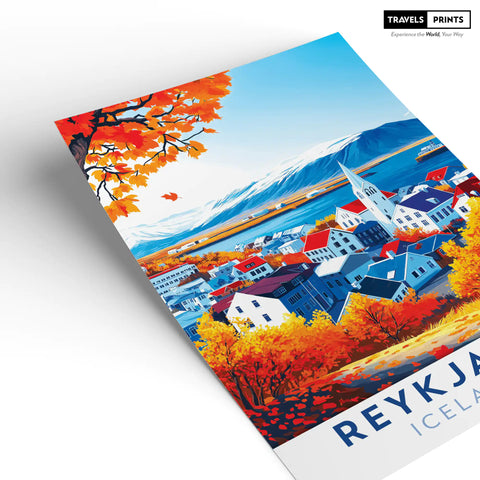 Reykjavik, Iceland Travel Poster - Scenic Icelandic Capital Wall Art