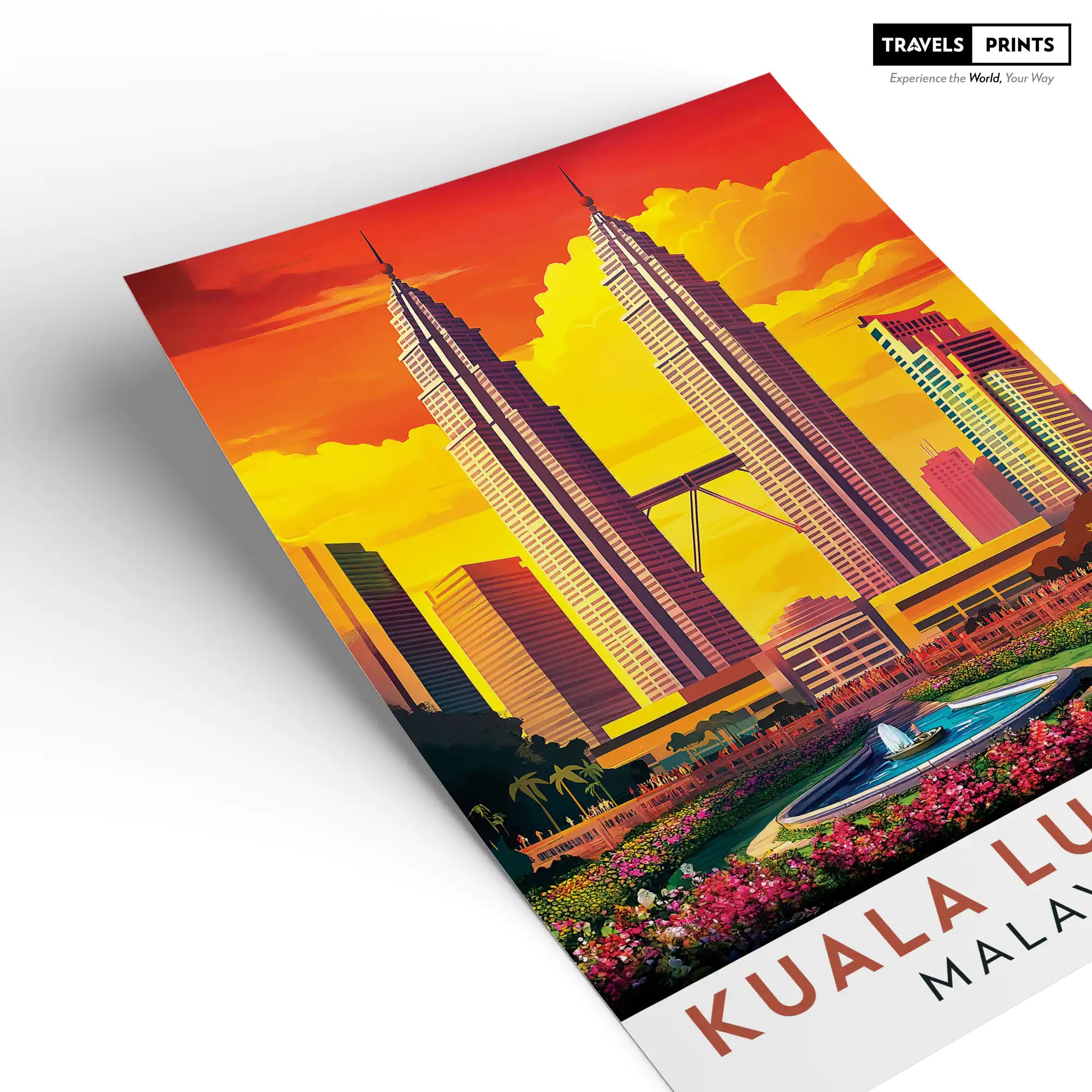 Kuala Lumpur Travel Poster - Iconic Skyline and Modern City Vibes Wall Art