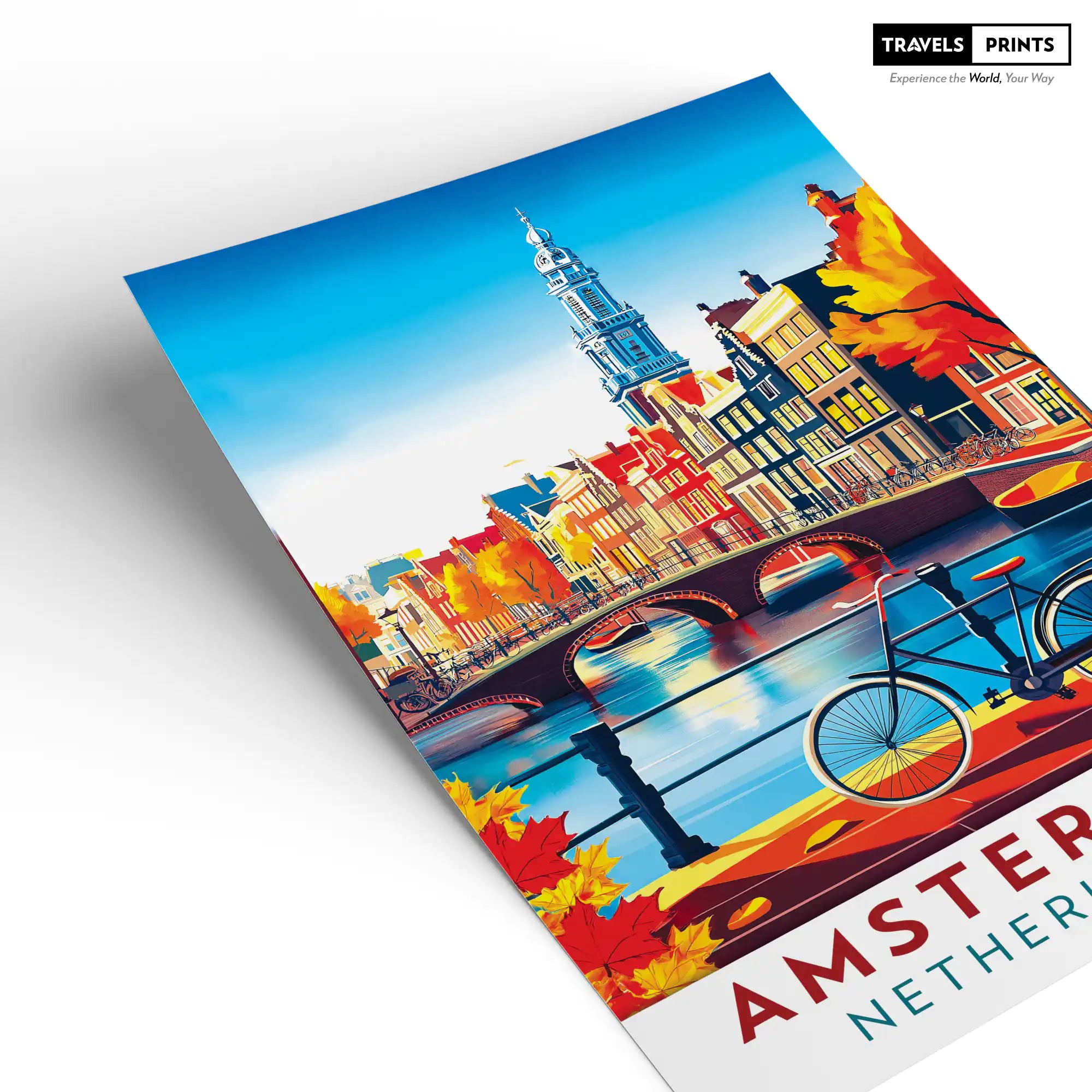 Amsterdam Travel Poster - Iconic Dutch Charm Wall Art