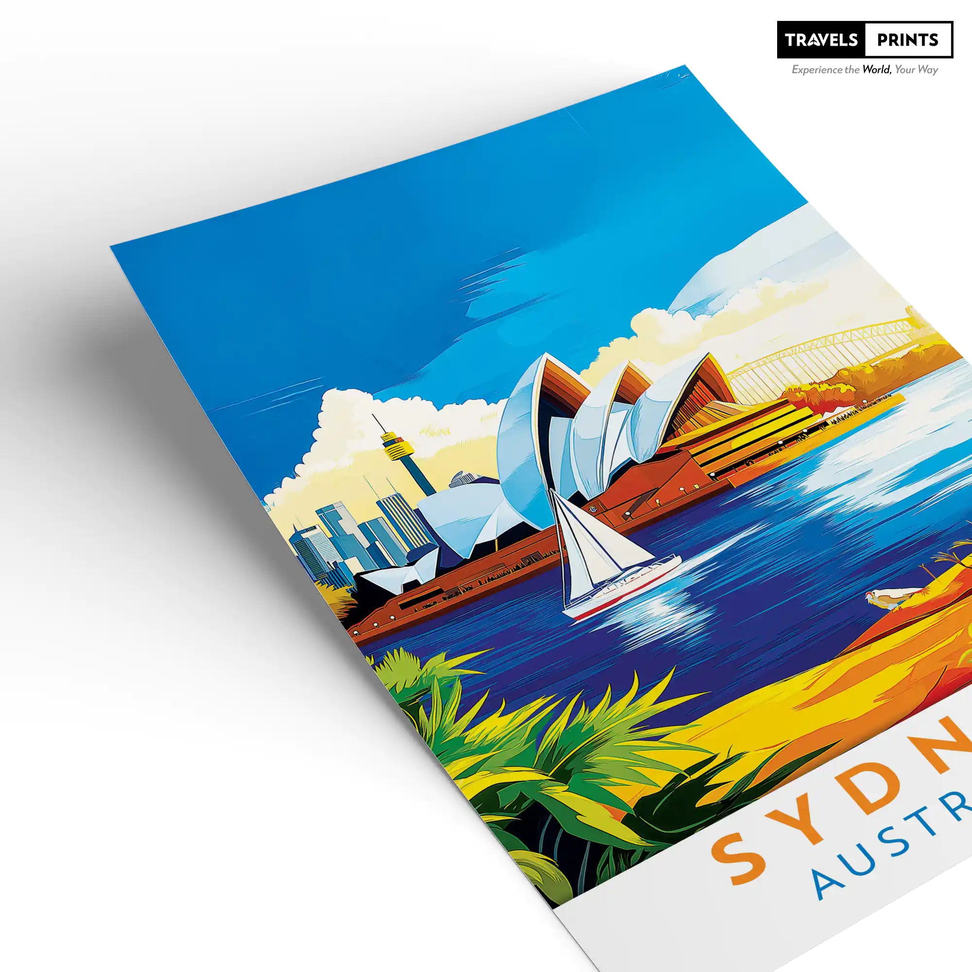 Sydney, Australia Travel Poster - Iconic Landmarks and Harbor Views Wall Art