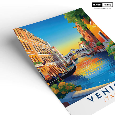 Venice, Italy Travel Poster - Iconic Canals and Historic Landmarks Wall Art