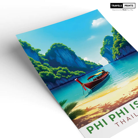 Phi Phi Island Travel Poster - Stunning Tropical Paradise Wall Art