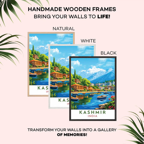 Kashmir Travel Poster - Serene Landscapes and Himalayan Beauty Wall Art