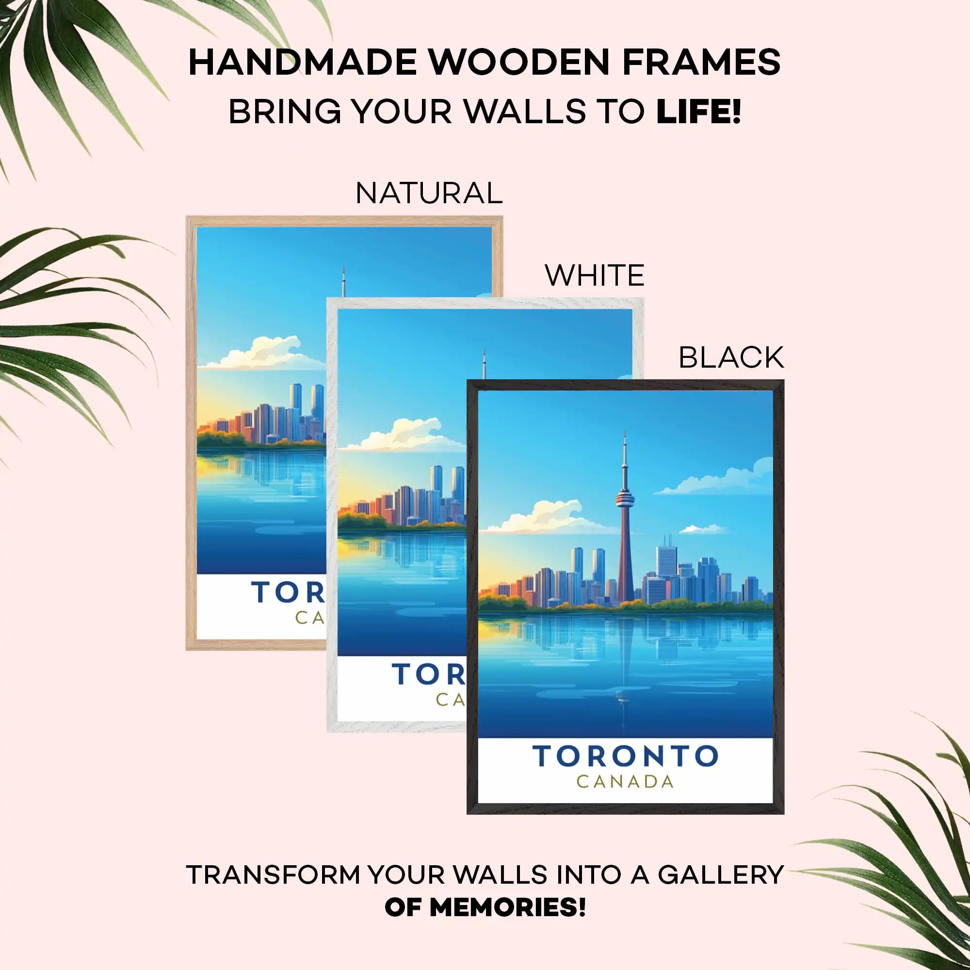 Toronto, Canada Travel Poster - Iconic Skyline and Cultural Landmarks Wall Art