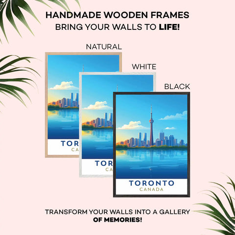 Toronto, Canada Travel Poster - Iconic Skyline and Cultural Landmarks Wall Art