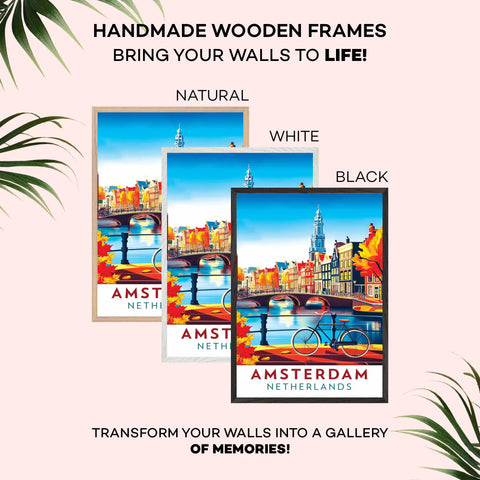 Amsterdam Travel Poster - Iconic Dutch Charm Wall Art