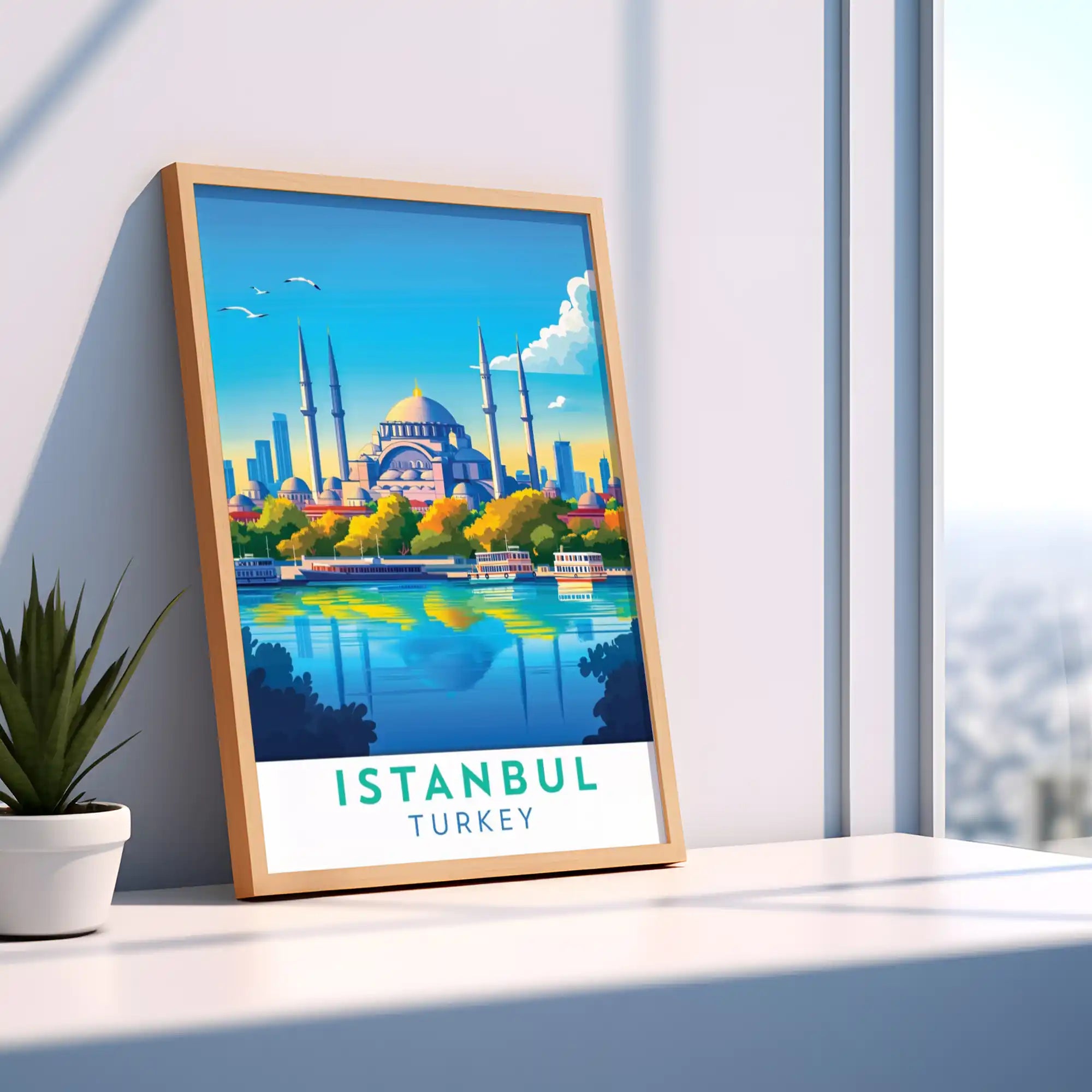 Istanbul Travel Poster - Historic Beauty and Cultural Fusion Wall Art