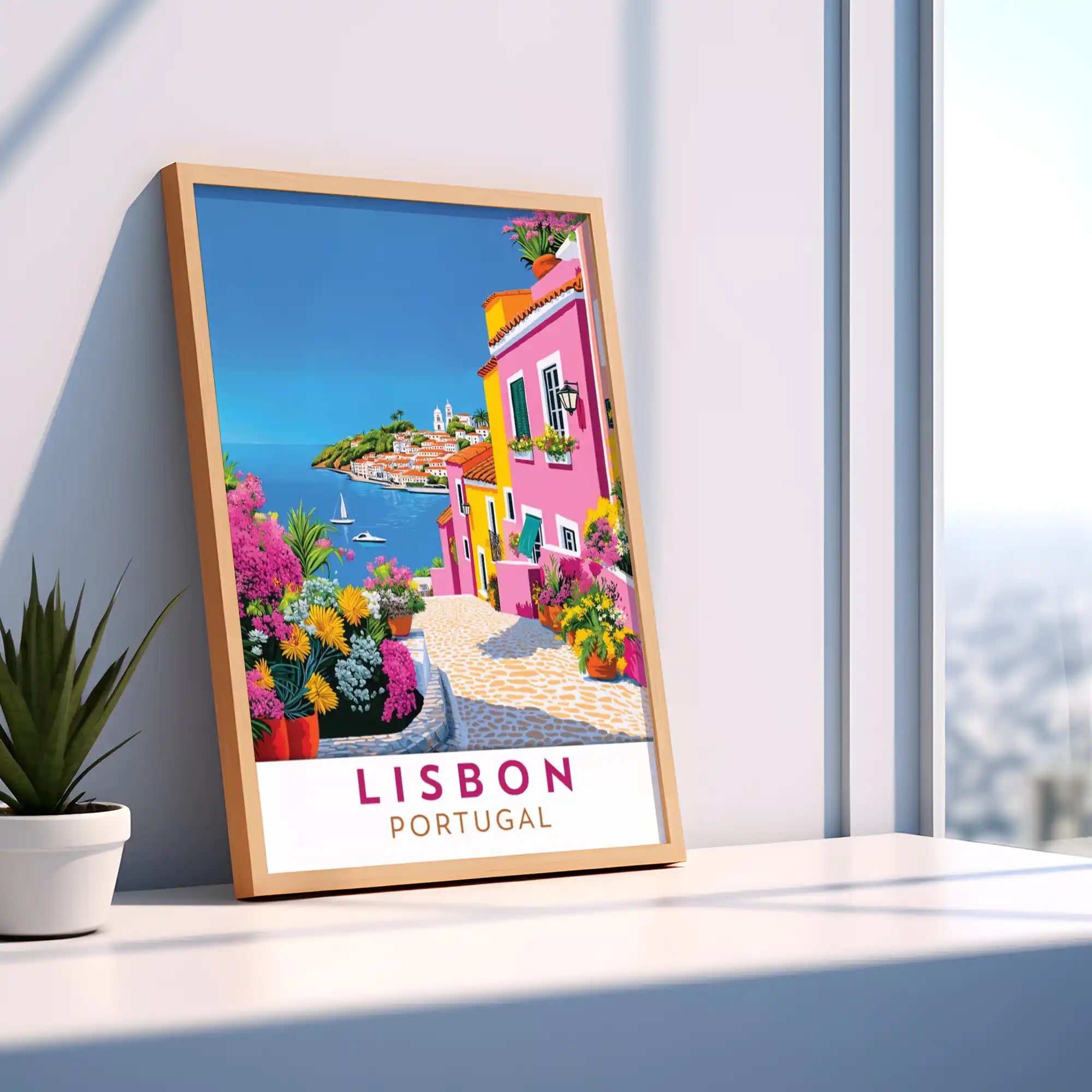 Lisbon Travel Poster - Historic Charm and Coastal Beauty Wall Art