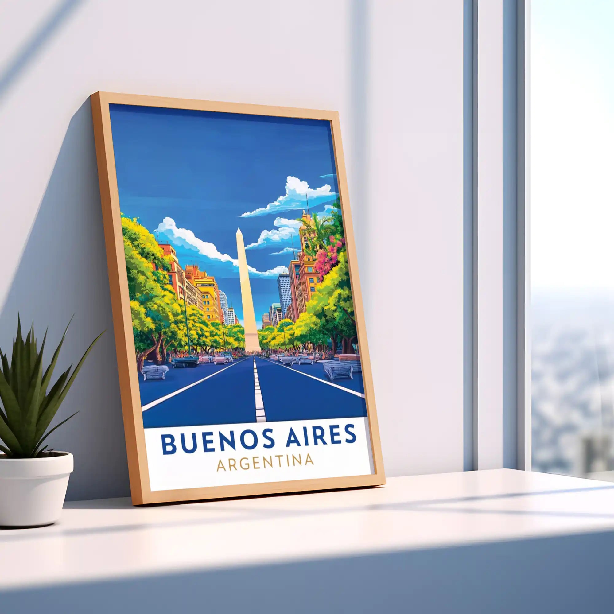 Buenos Aires Travel Poster - Elegant Argentine Charm Wall Art