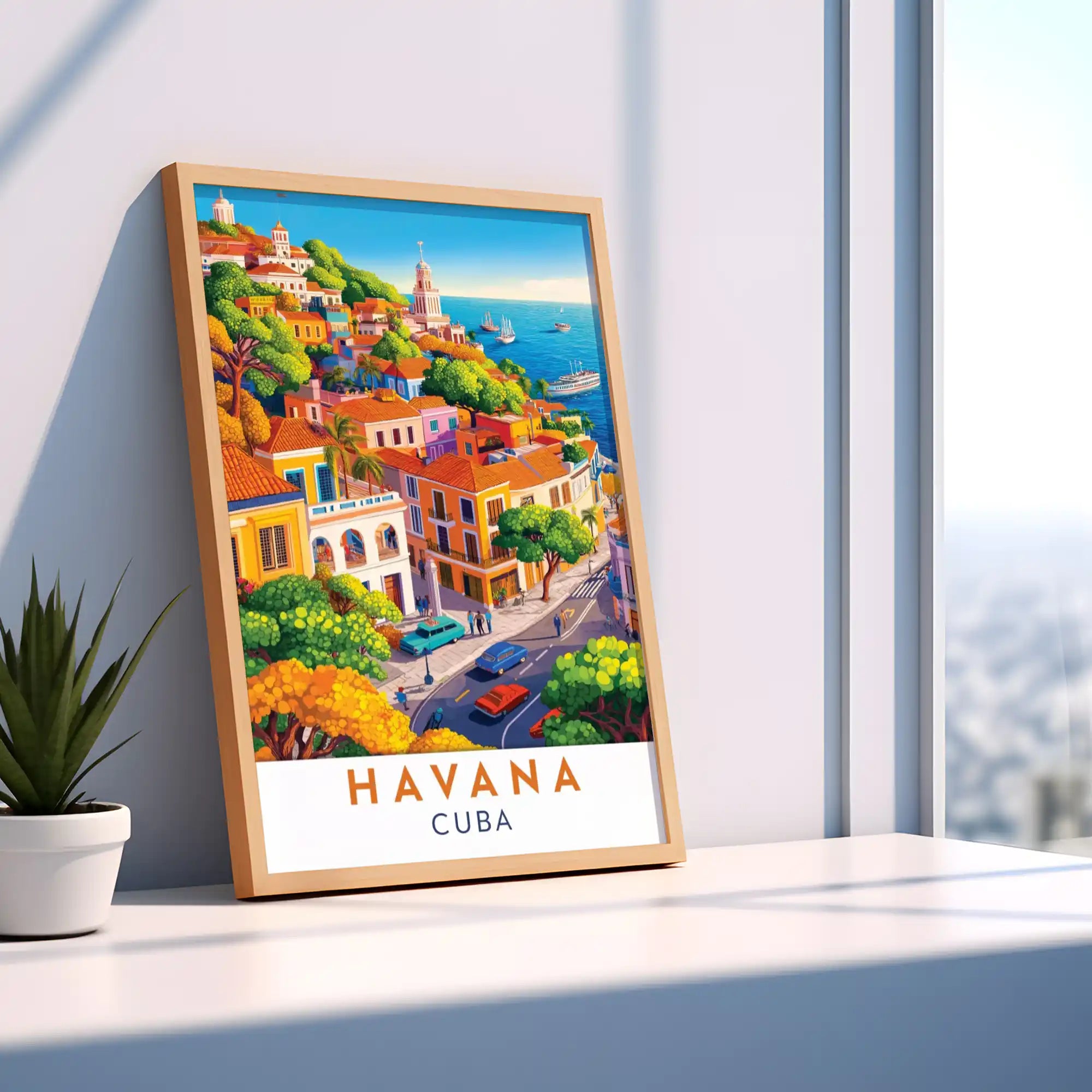 Havana Travel Poster - Cuban Culture and Colorful Charm Wall Art