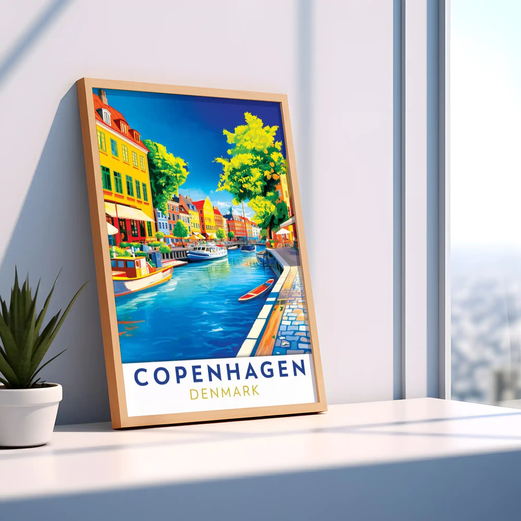 Copenhagen Travel Poster - Danish Charm and Scandi Elegance Wall Art