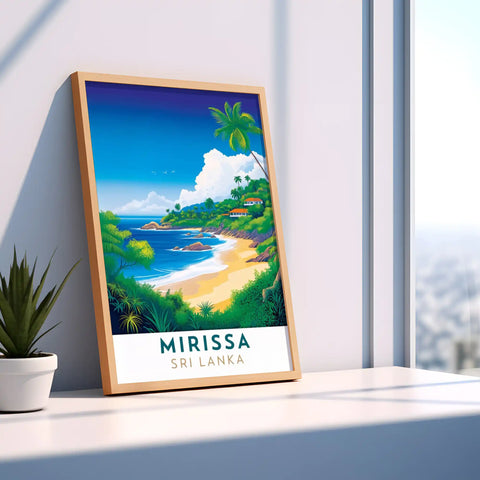 Mirissa Travel Poster - Serene Beaches and Coastal Beauty Wall Art