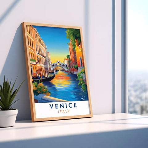 Venice, Italy Travel Poster - Iconic Canals and Historic Landmarks Wall Art