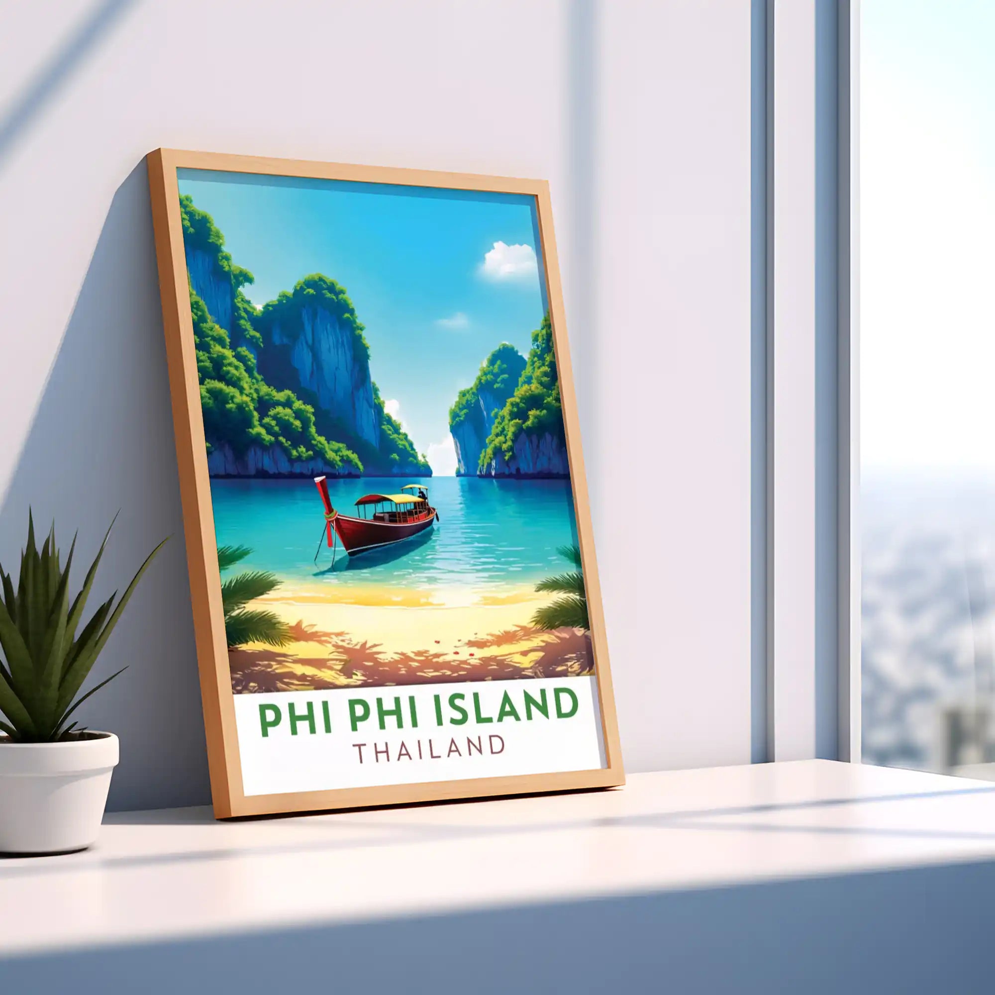 Phi Phi Island Travel Poster - Stunning Tropical Paradise Wall Art