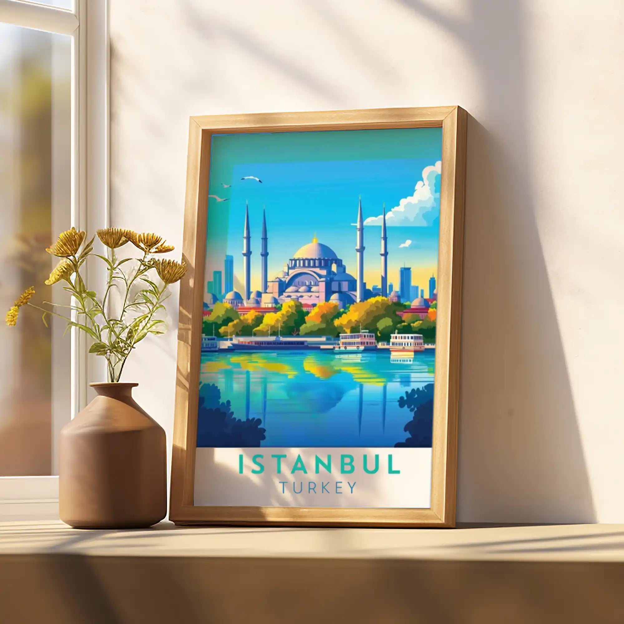 Istanbul Travel Poster - Historic Beauty and Cultural Fusion Wall Art