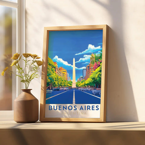 Buenos Aires Travel Poster - Elegant Argentine Charm Wall Art