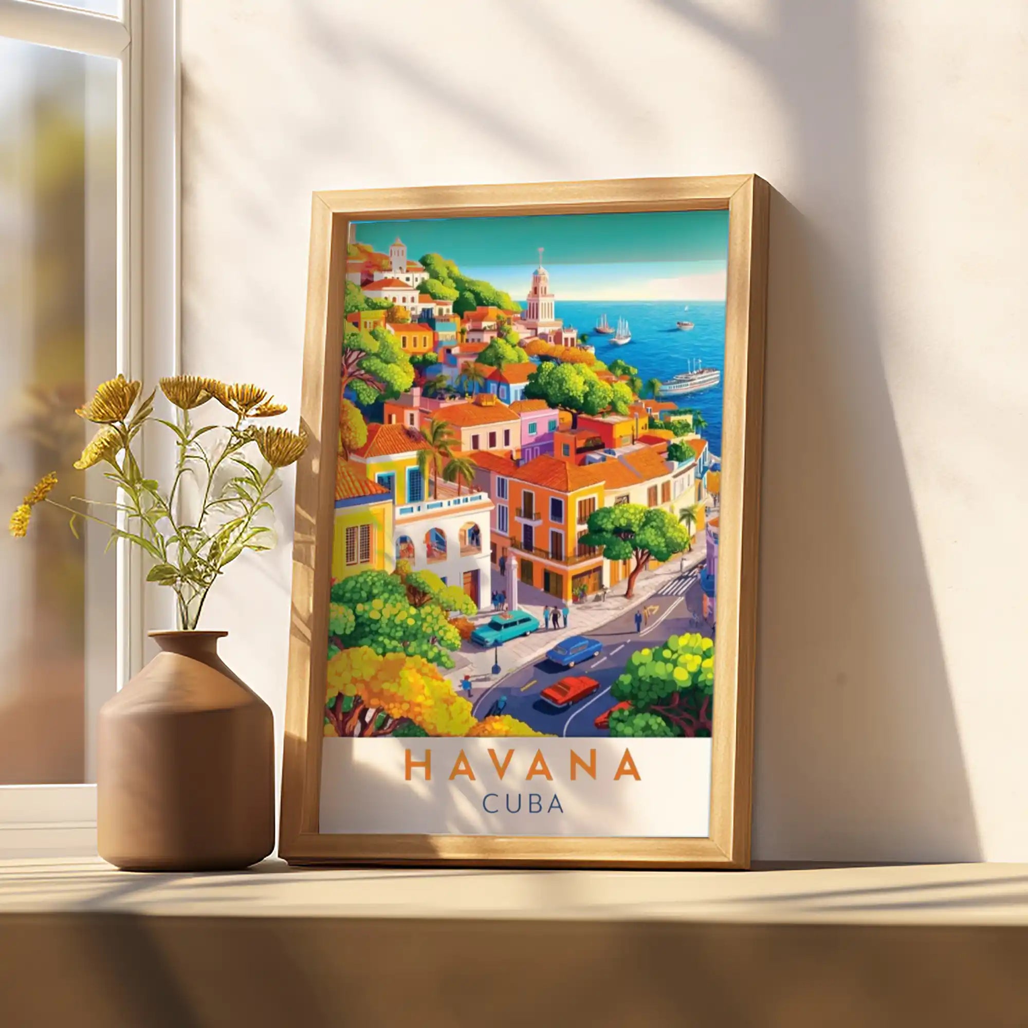 Havana Travel Poster - Cuban Culture and Colorful Charm Wall Art