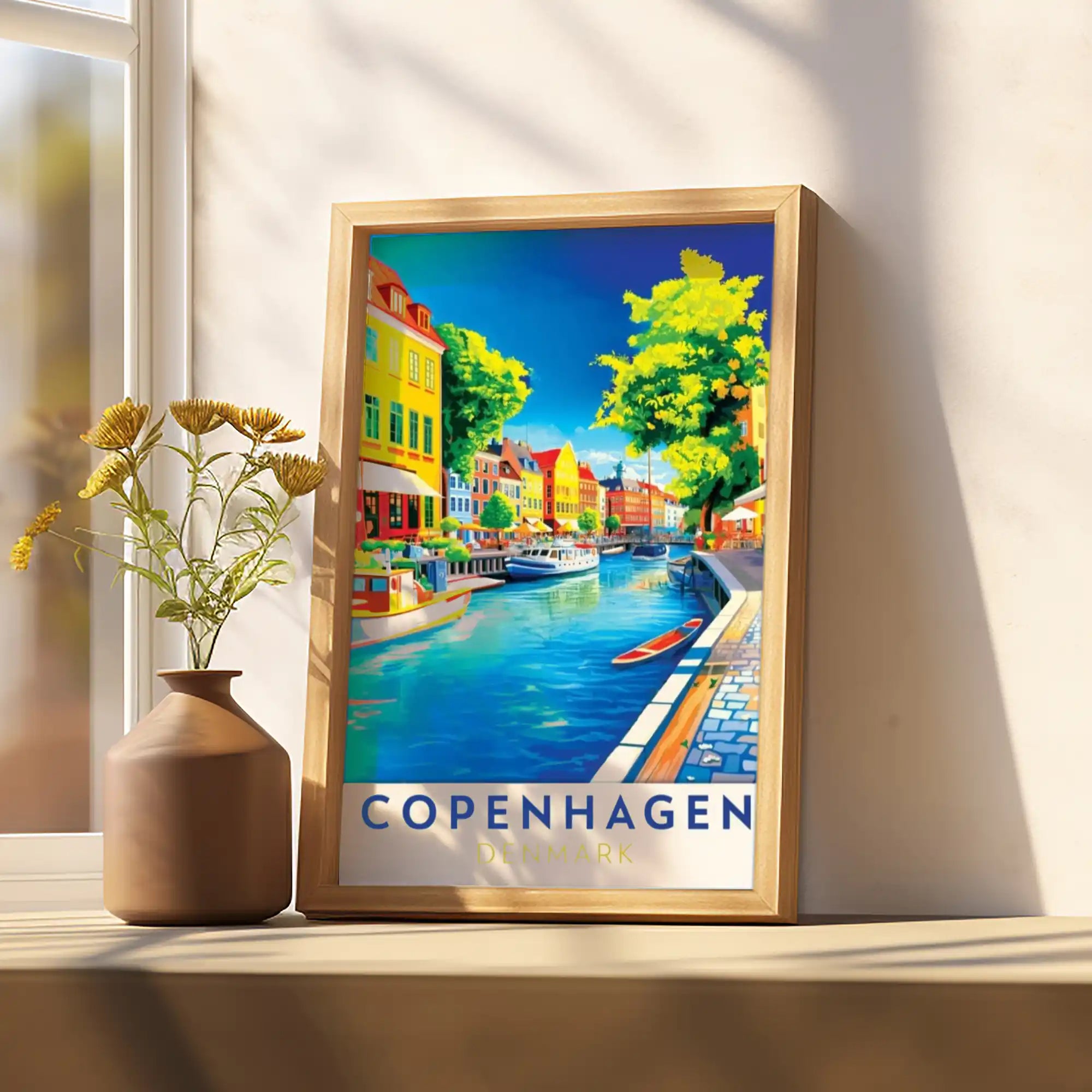 Copenhagen Travel Poster - Danish Charm and Scandi Elegance Wall Art