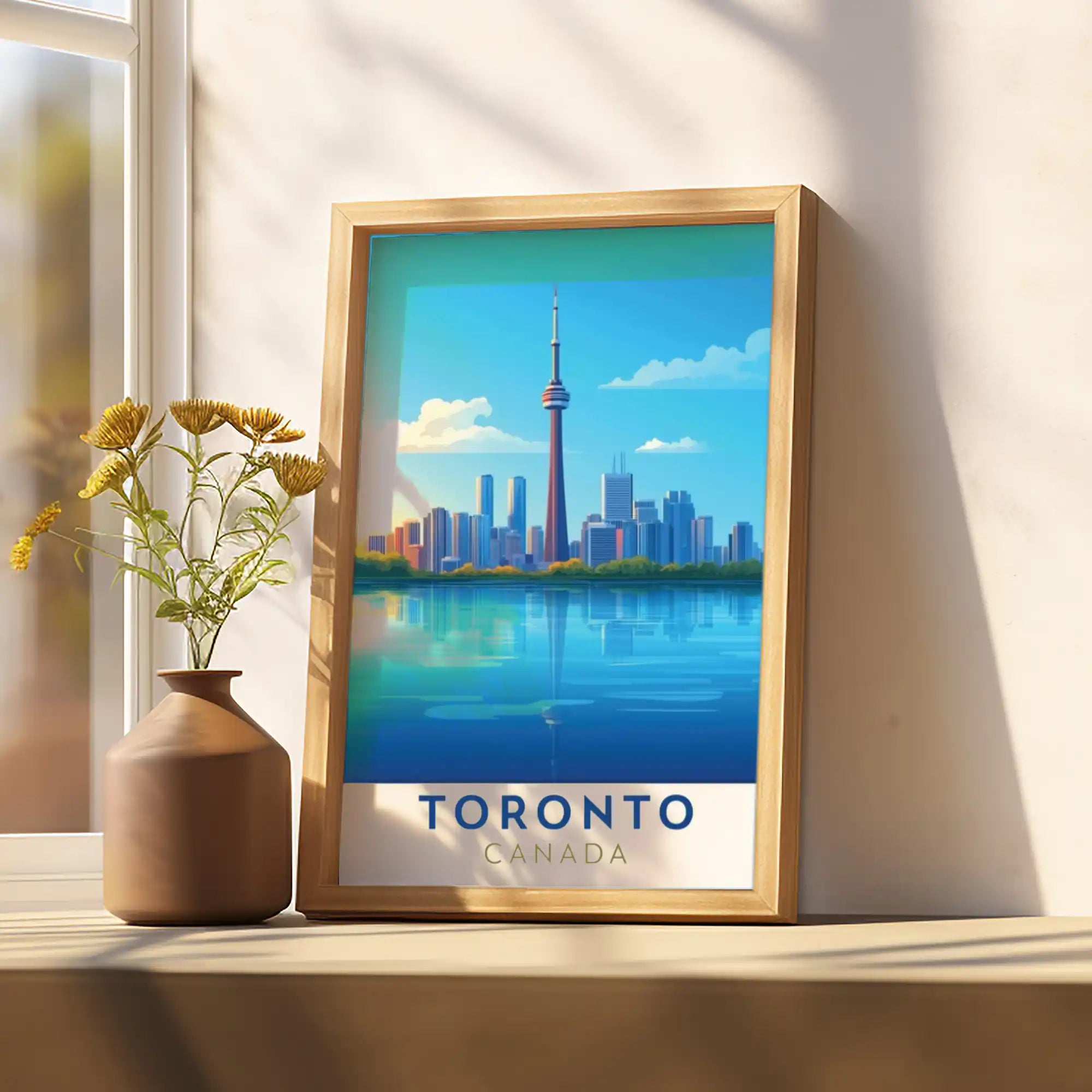 Toronto, Canada Travel Poster - Iconic Skyline and Cultural Landmarks Wall Art