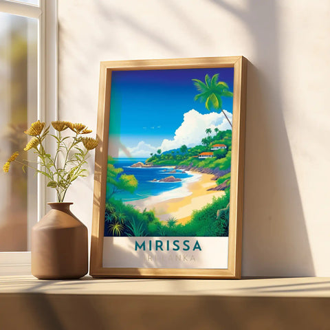 Mirissa Travel Poster - Serene Beaches and Coastal Beauty Wall Art