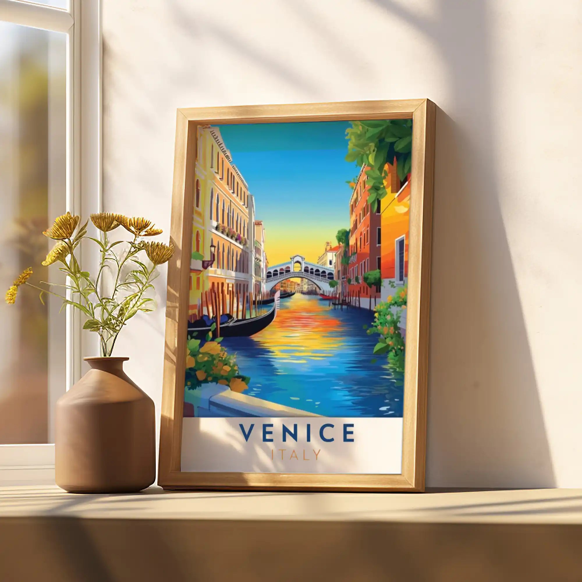 Venice, Italy Travel Poster - Iconic Canals and Historic Landmarks Wall Art