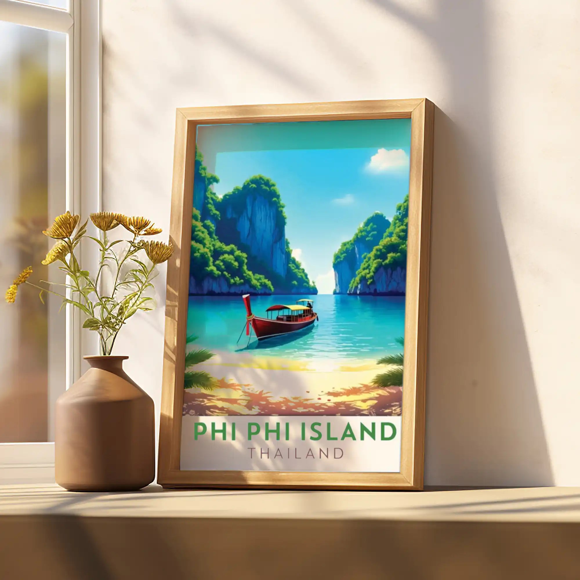 Phi Phi Island Travel Poster - Stunning Tropical Paradise Wall Art