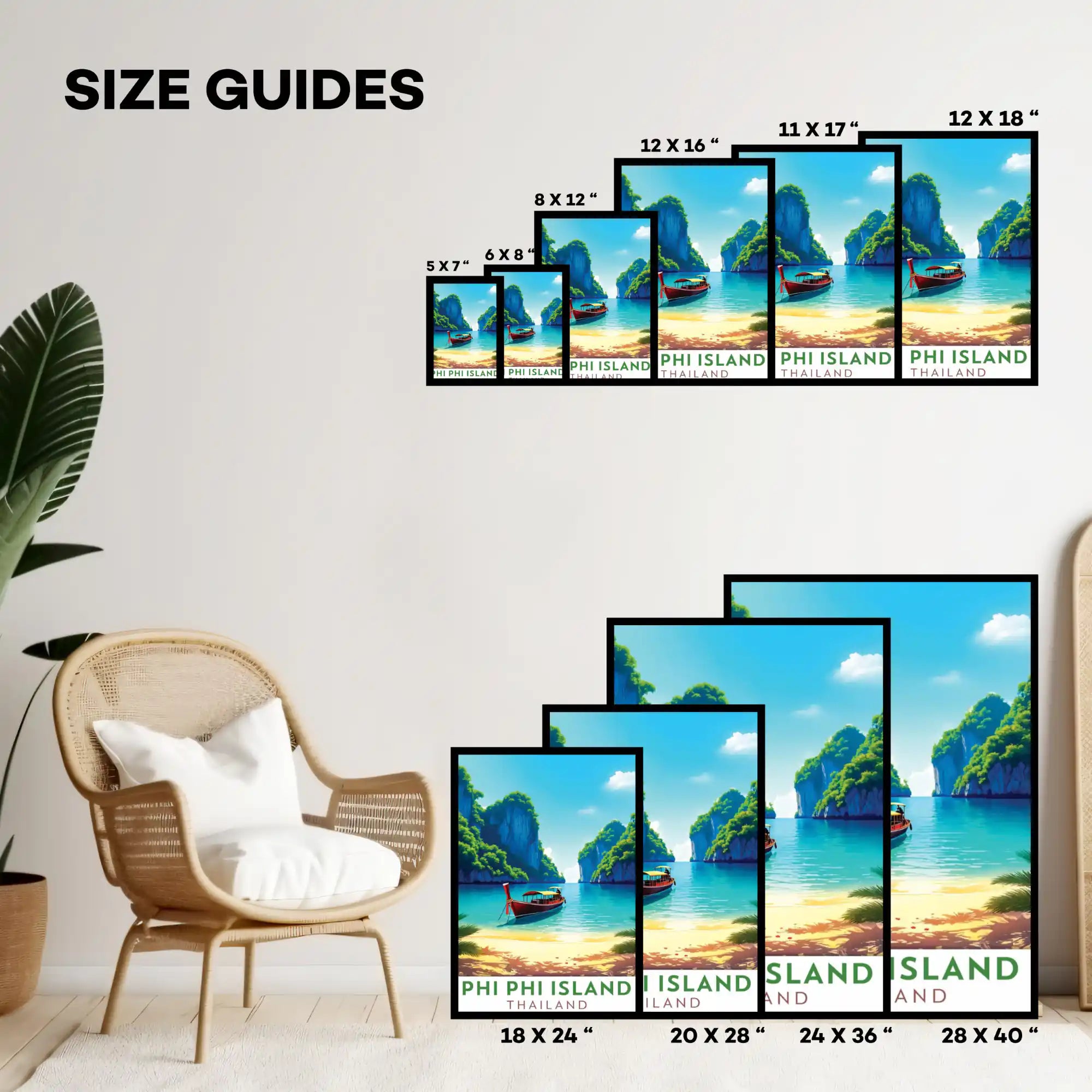 Phi Phi Island Travel Poster - Stunning Tropical Paradise Wall Art